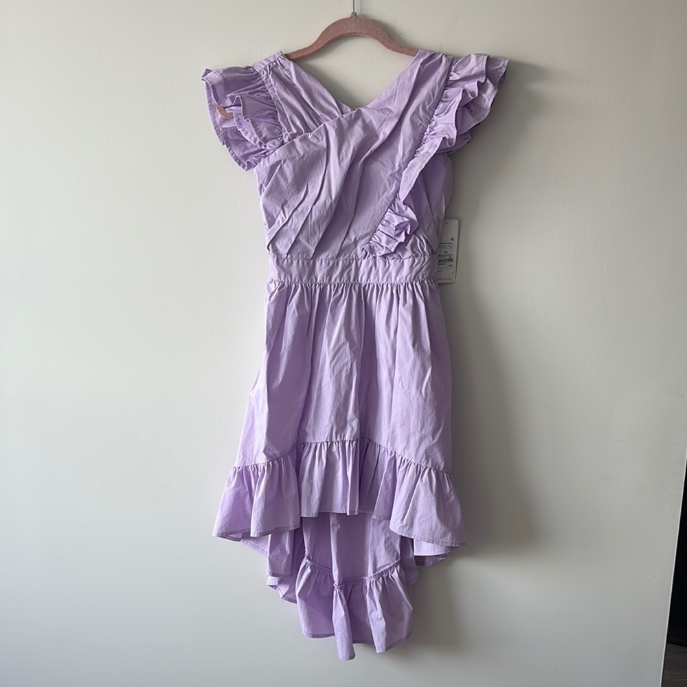 Purple Asymmetrical Ruffled Sundress - Picture 1 of 4